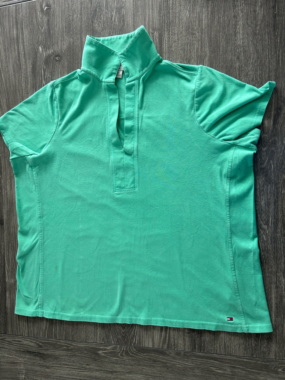 Vintage Tommy Hilfiger Women’s 2X Y2K Green T-Shirt – 2006